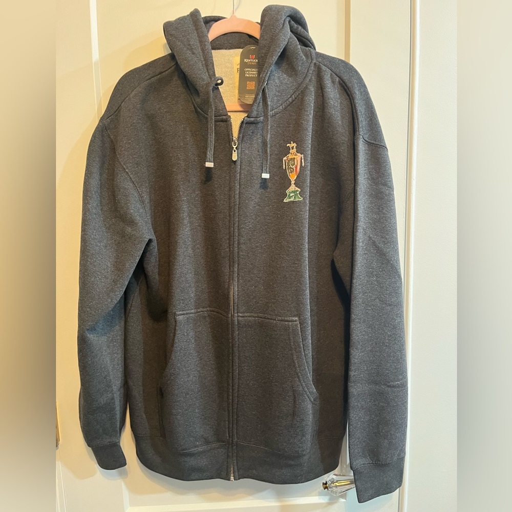Kentucky Derby Full-Zip Hoodie with Embroidered Logo NWT